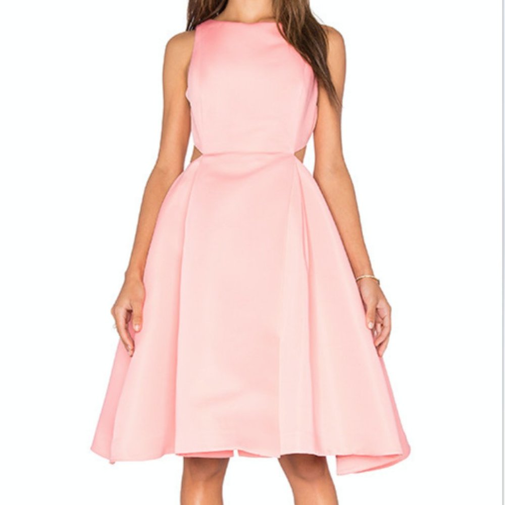 NWT Halston Heritage Women's Cut Out Flared Dress